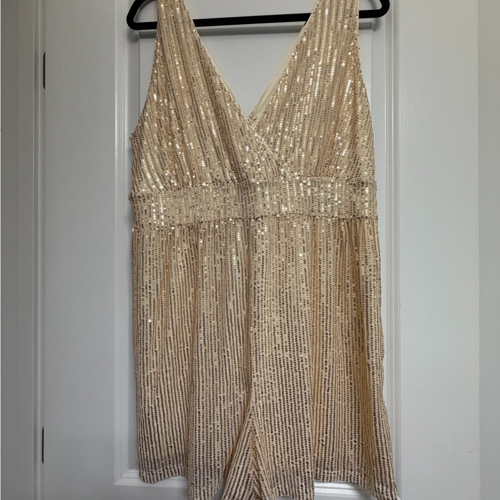 Sequin V-Neck Dress